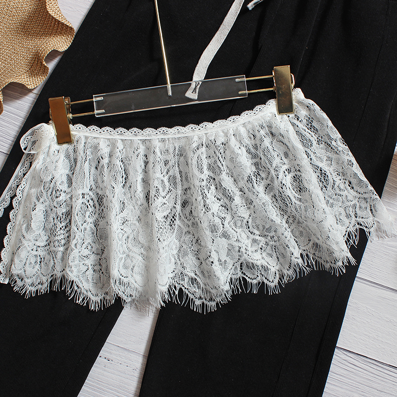 蕾丝屁帘半身裙加长下摆遮臀裙帘