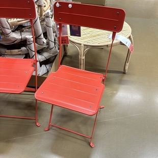 IKEA宜家苏恩索椅子正品户外椅子凳子可折叠收纳钢制阳台休闲椅子