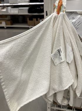 IKEA宜家克力马小方巾白色30x30厘米婴儿纯棉柔软吸水好毛巾10条