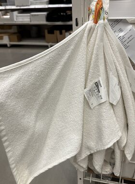 IKEA宜家克力马小方巾白色30x30厘米婴儿纯棉柔软吸水好毛巾10条