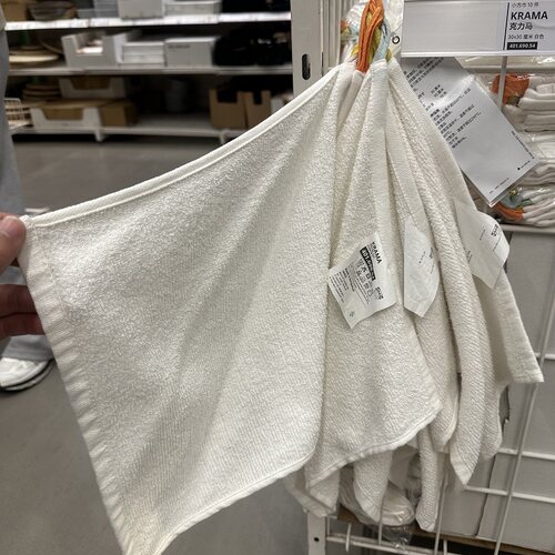 IKEA宜家克力马小方巾白色30x30厘米婴儿纯棉柔软吸水好毛巾10条
