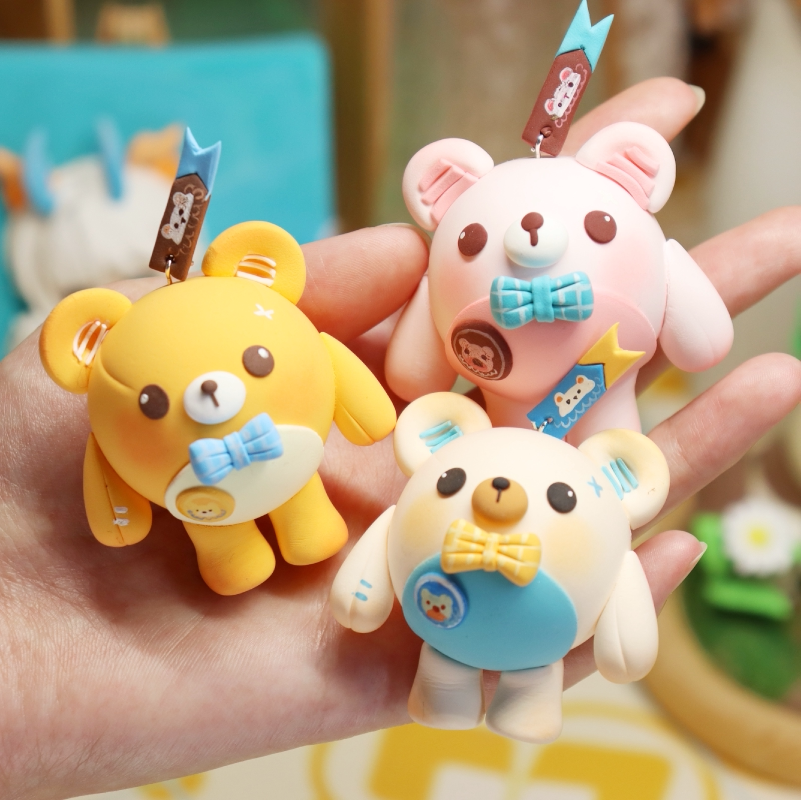 超轻土公仔材料包手工挂件超轻粘土手办学生钥匙扣小熊蛋仔派对