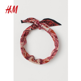 女装 柔软垂坠梭织印花围巾 秋季 时尚 HM0784205 新款 H＆M