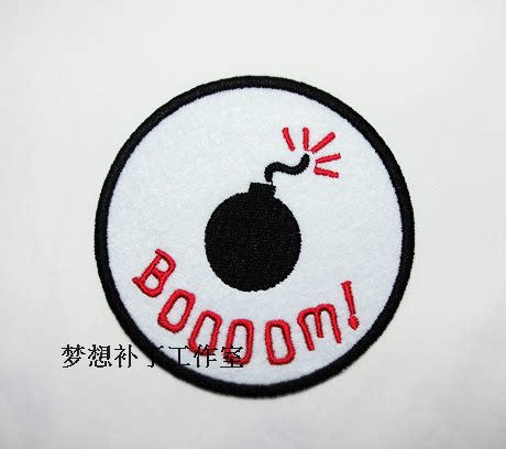 炸弹贴布刺绣补丁个性魔术贴章