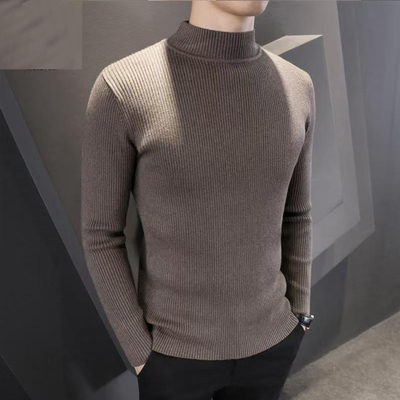 男士半高领毛衣保暖针织打底衫