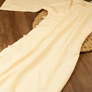 古法全开襟倒大袖双层长款春秋旗袍日常长袖