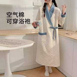 通用非全棉睡袍2025新款 浴巾浴袍可穿式 速干吸水女士比纯棉四季