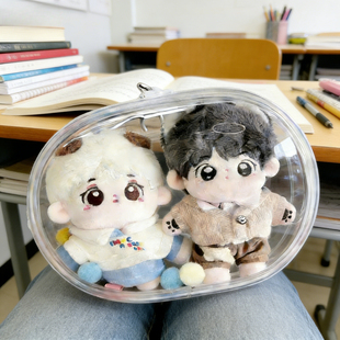 娃包大双人两个10厘米娃娃可外带双人团子娃袋保护套横多个装痛包