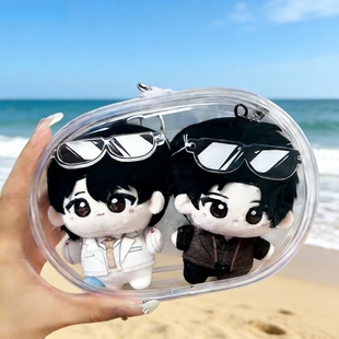 努努娃包双人10cm娃展示包可外带透明娃袋保护套横向两只娃用外出