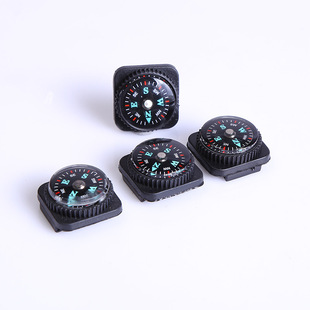 厂家户外野营指南针指北针 20MM铜帽注油带皮套配件定制