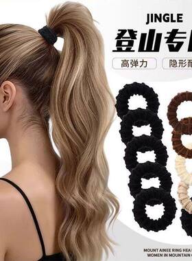 登山专用运动高马尾发绳加粗皮筋女扎头发圈高弹力不伤发头绳发饰