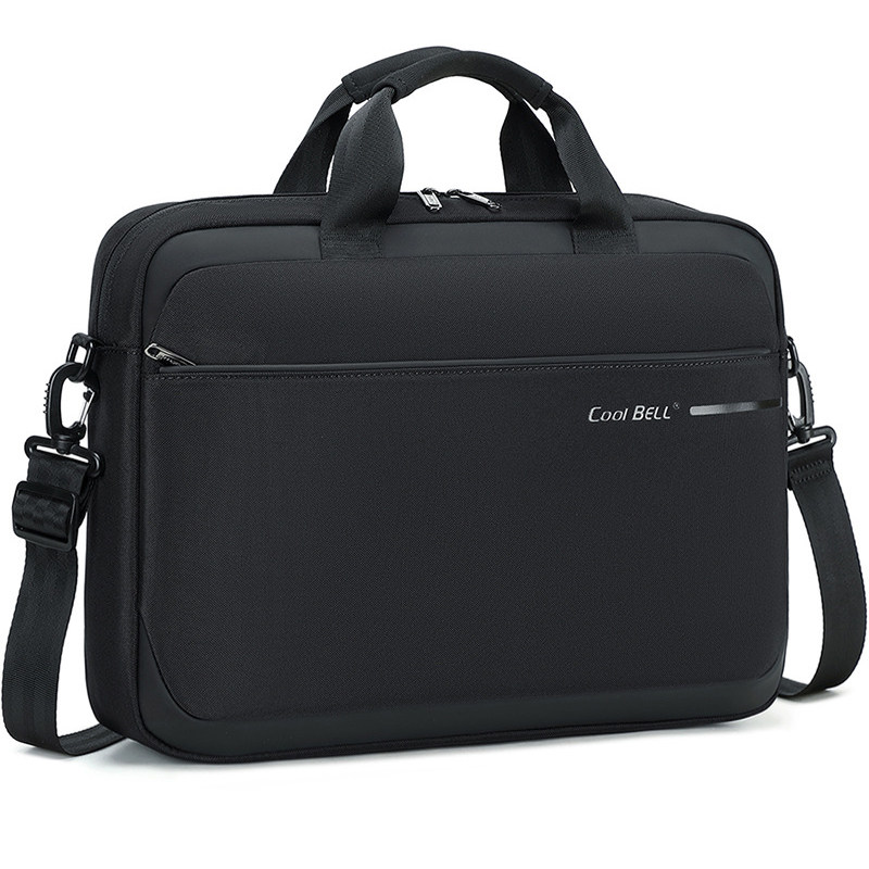 简约商务办公休闲风笔记本电脑包14/15.6/16英寸男女士手提大容量多口袋公文包可放A4文件袋单肩包防水斜挎包