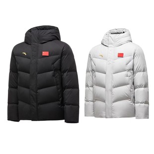 安踏国服2025新款羽绒服男女短款国旗款加厚保暖连帽运动外套上衣