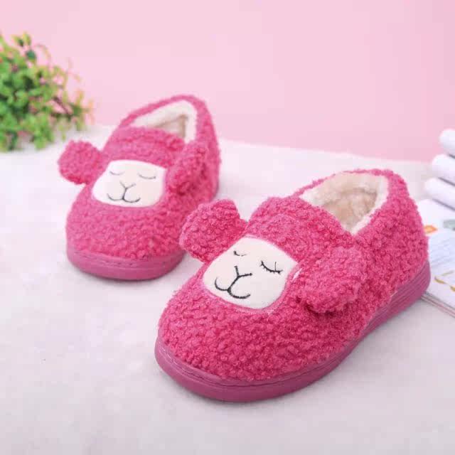 Pantoufles enfants en suède pour hiver - semelle EVA - Ref 1003845 Image 1