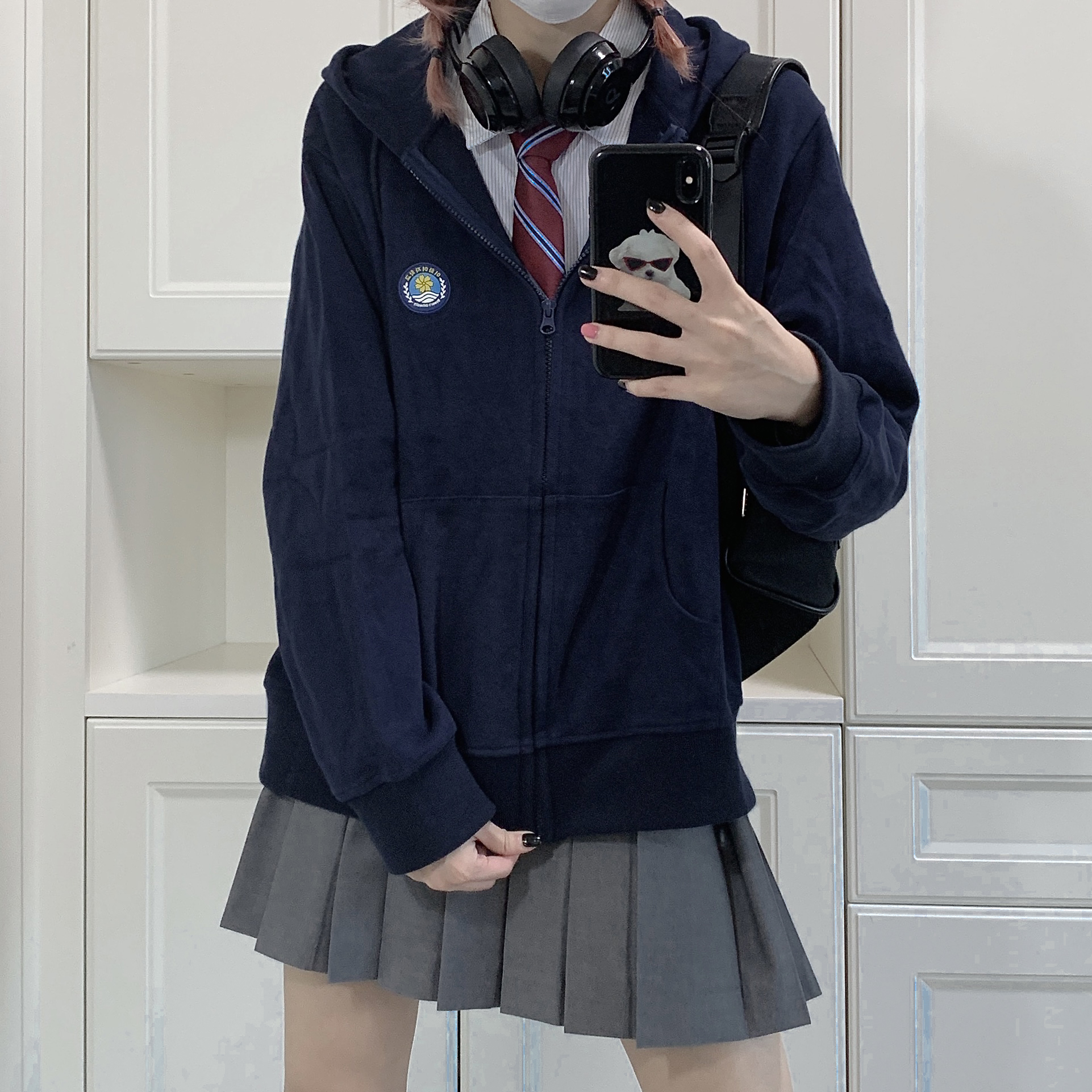 车厘子jk连帽卫衣外套