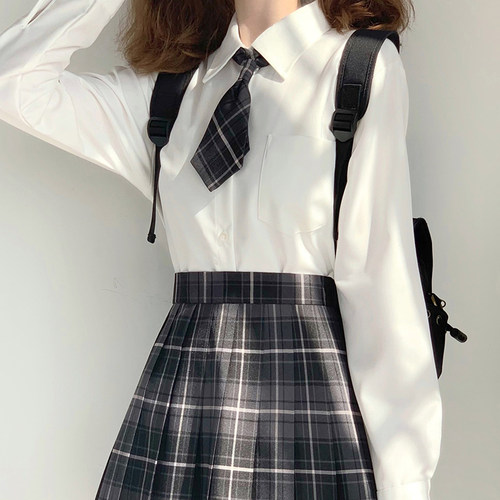 车厘子jk日系百搭宽松长袖jk衬衫