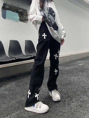 takeoff咖喱人高街美式十字架