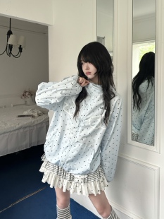 咖喱人夏季原创波点翅膀印花连帽防晒衣外套可爱宽松休闲百搭少女