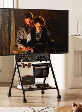 北弧电视机支架落地式带轮子移动推车可移动收纳挂架37-86寸FS360