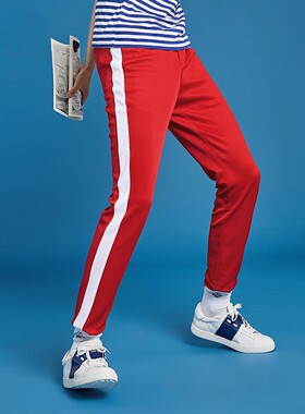 双色！鸟家男装学院风运动裤春秋男士韩版修身直筒休闲卫裤B72604