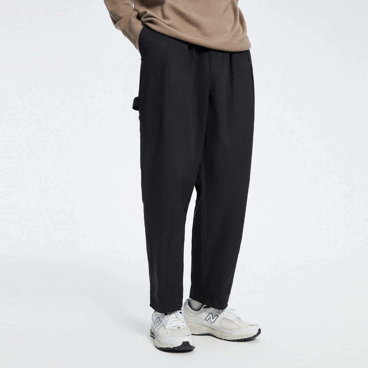 G家黑色休闲裤男士九分直筒裤