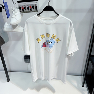 白色短袖 男装 T恤男女同款 情侣打底衫 通勤宽松休闲上衣 25夏新款