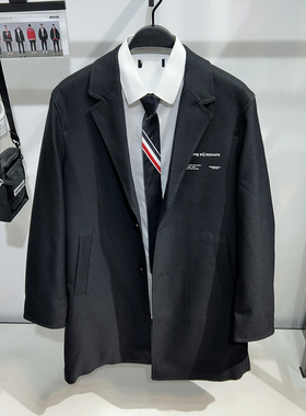 柜1699[内夹棉]男装西装领羊毛大衣男加厚保暖商务休闲外套6005J
