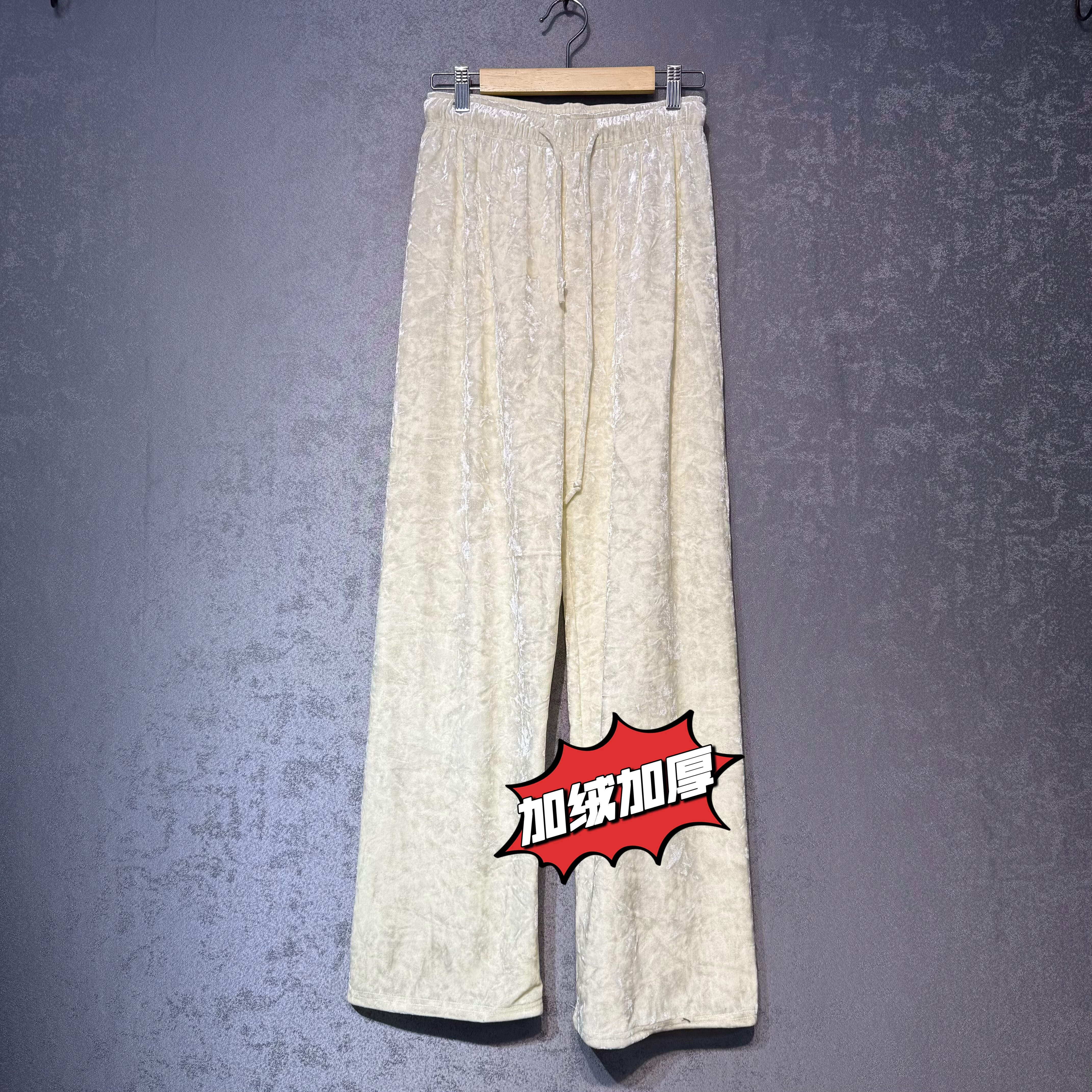 新中式工厂直销松紧腰长裤