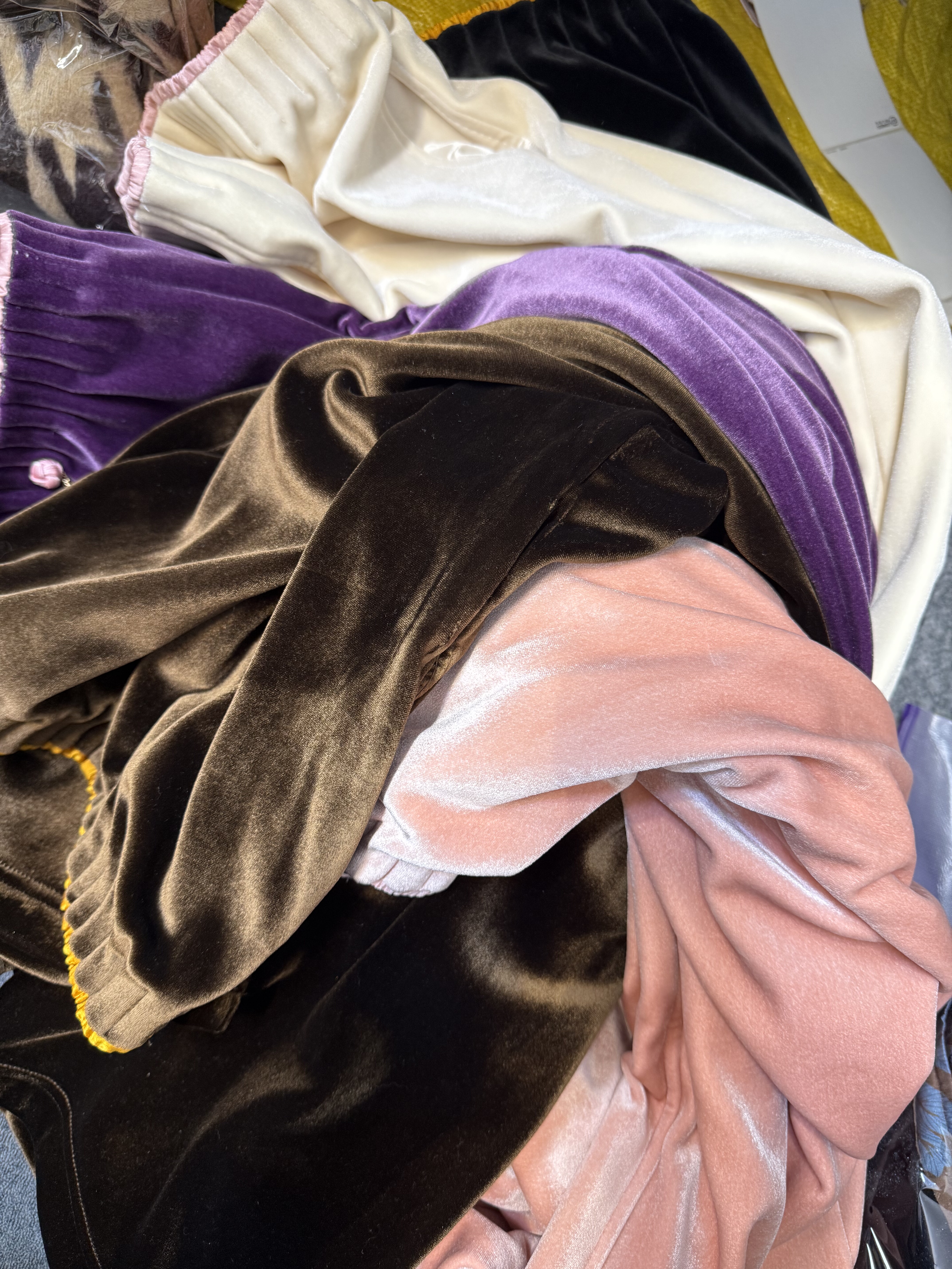 新中式国风真丝桑蚕丝丝绒阔腿裤女2025秋冬加绒裤子直筒厚休闲女