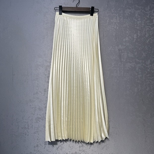 百褶裙高腰超显瘦设计感半裙气质a字裙垂感长裙 春夏款 风琴裙