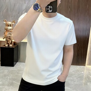2026新款男士夏季短袖T恤简约净版半袖圆领经典纯色潮打底衫上衣