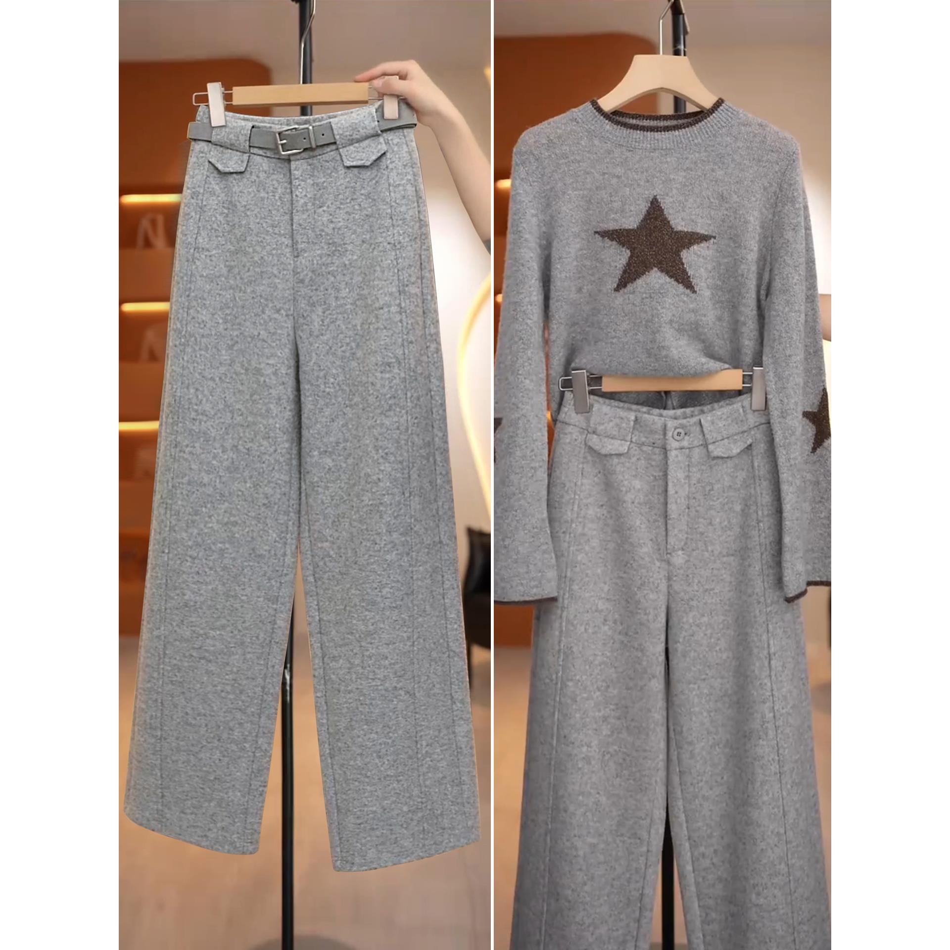 羊毛裤子女2025新款冬天大