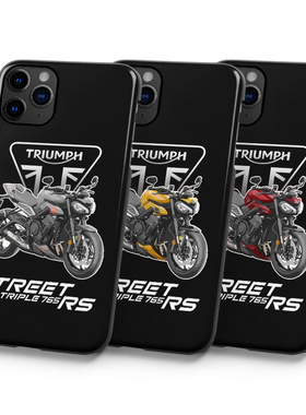 TRIUMPH凯旋Street Triple 765 RS复古攀爬摩托车硅胶手机壳适用苹果iPhoneXR111213141516PlusProMax