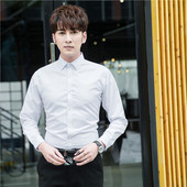 伴郎西装 白衬衫 衬衣白色 免烫商务正装 职业工作上班秋季 男长袖 修身