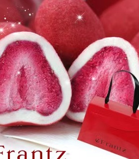 推荐|日本进口神户 Frantz 草莓巧克力夹心 80G（红）