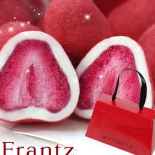 推荐|日本进口神户 Frantz 草莓巧克力夹心 80G（红）