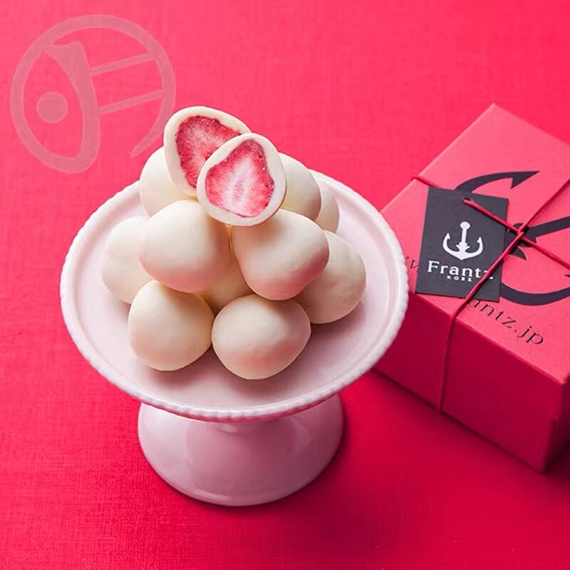 现货日本进口神户 Frantz 草莓巧克力夹心 80G（白）