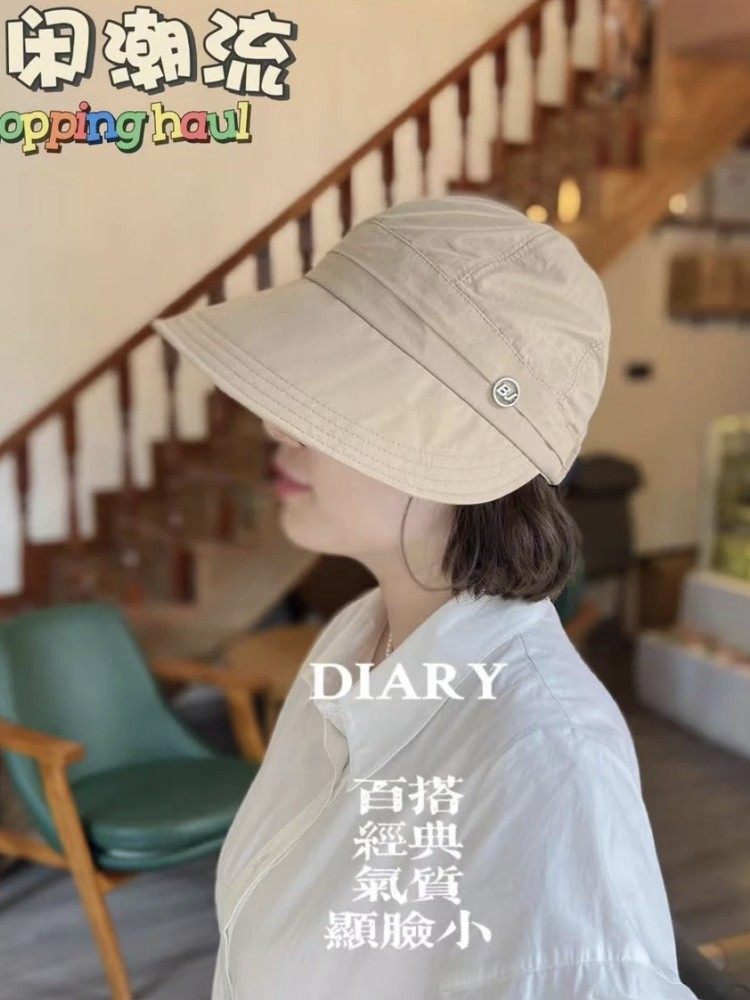 洋气女太阳帽女款夏季新款夏天遮阳帽时尚防晒帽夏凉帽鸭舌 - 实物图