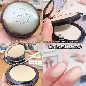 现货MAC魅可定制柔雾保湿 干湿两用粉饼黑魔镜SPF15 N12/N18/NC15