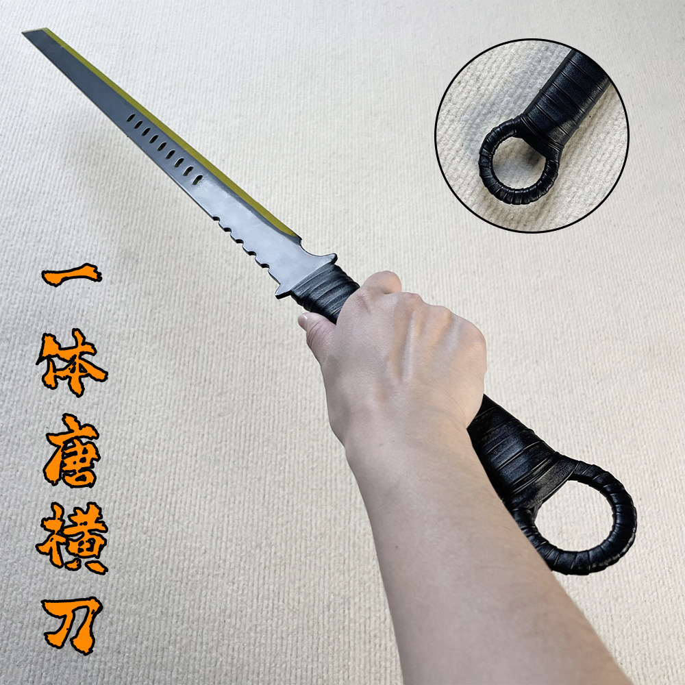 龙泉环首剑高锰钢一体成型短款环首刀收藏冷兵器练习刀剑未开刃