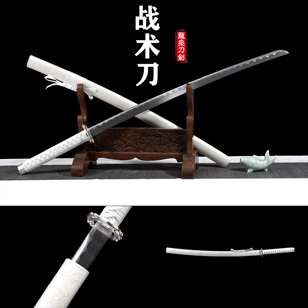 中国刀剑高锰钢一体刀武士刃影视宝剑冷兵器收藏防身冷兵器未开刃