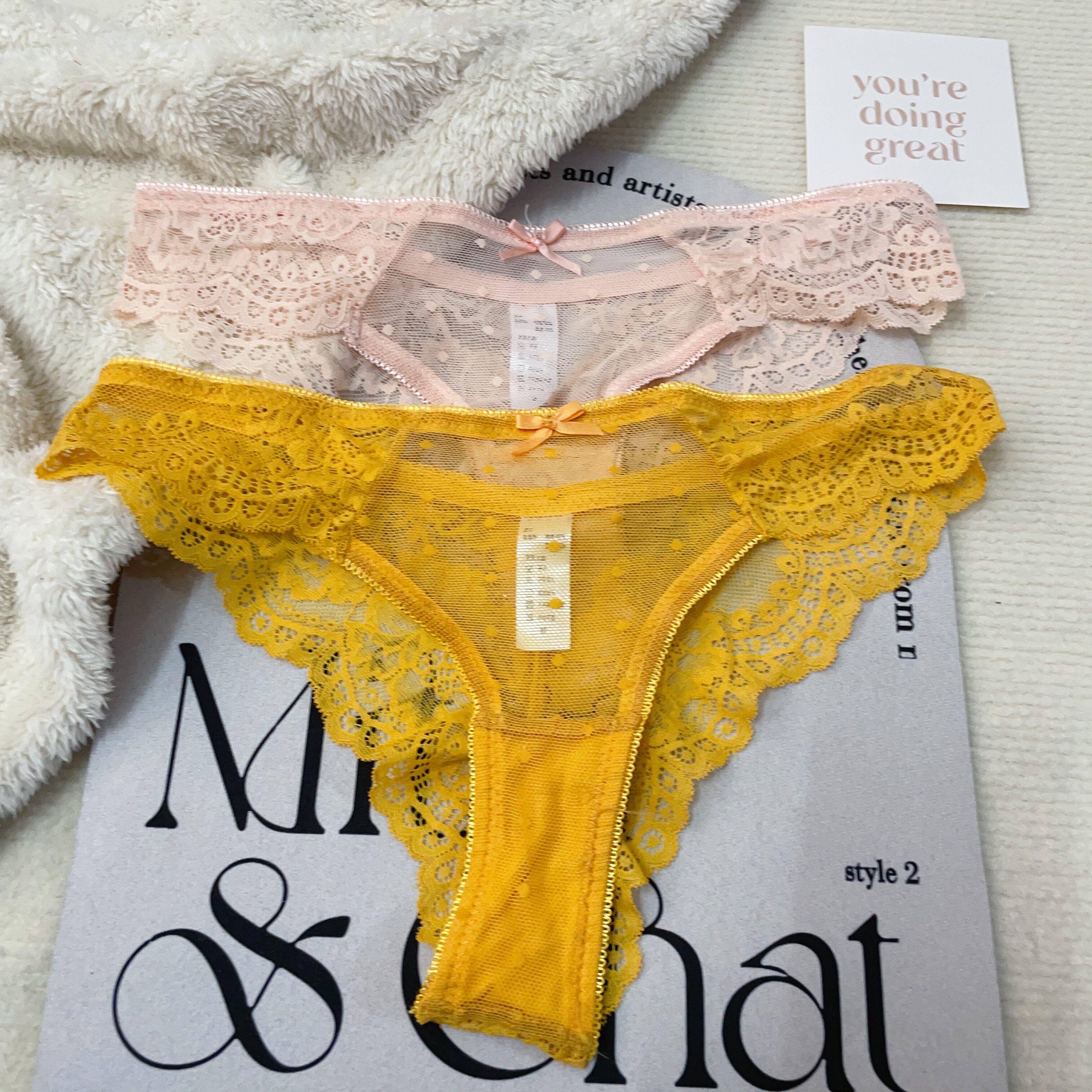 thumbnail for Fashionable French lace see-through women's briefs, sexy seduction, ultra-thin, breathable, comfortable, low-rise briefs, pure desire pants