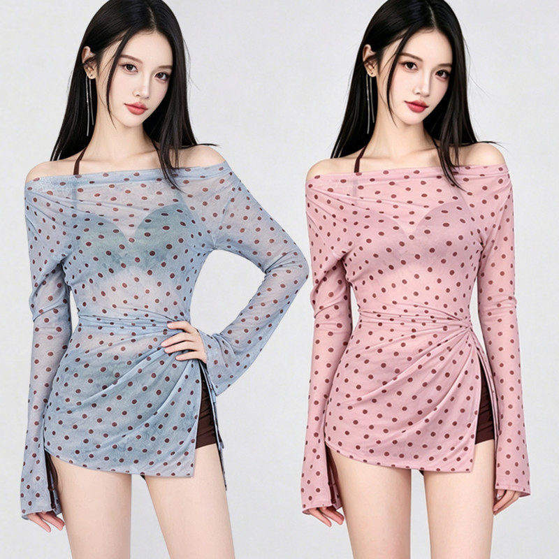 2026新款游泳衣女分体式三件套遮肚显瘦聚拢小胸韩国ins风泡温泉