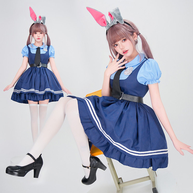 疯狂动物城朱迪兔子警官cos成人服装万圣节cosplay舞台表演出卫衣
