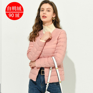 排骨轻薄羽绒服女2025冬季新款90绒鸭绒短款女装女士高级感大码