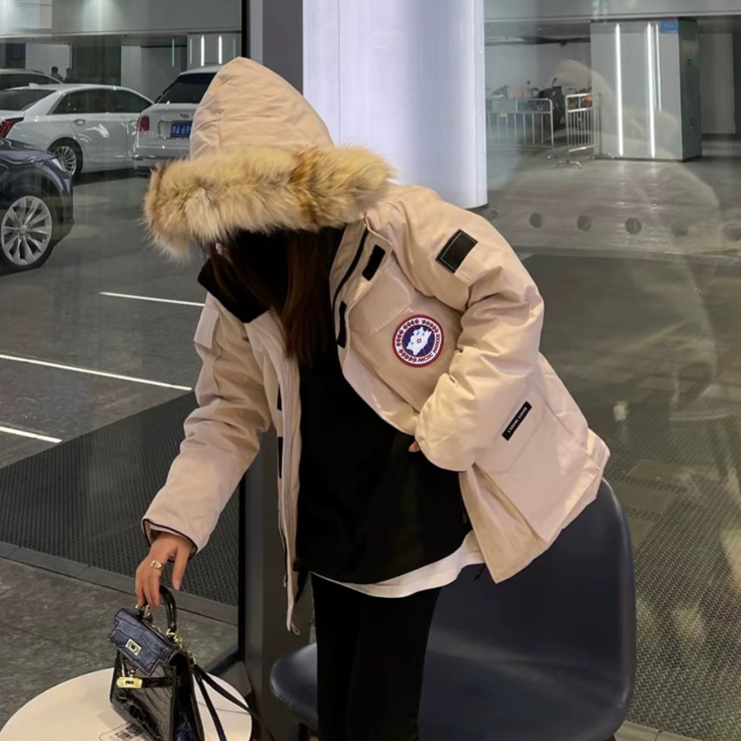 大鹅羽绒服男女2025冬季08远征中长款防风派克服加厚户外工装外套