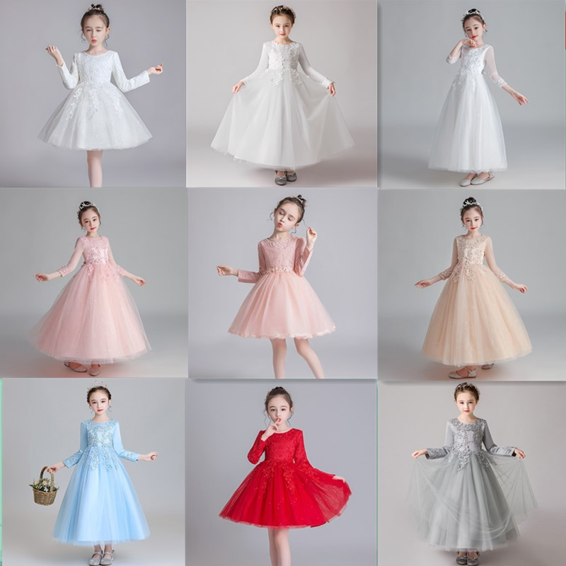 出租女童礼服生日公主裙花童婚礼小女孩高端主持人钢琴演奏演出服