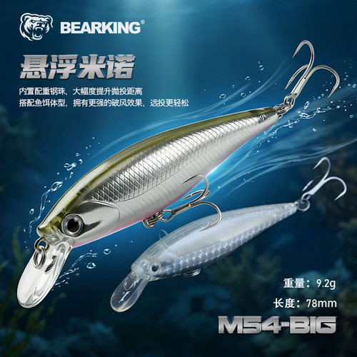 熊王路亚饵花药米诺沉水翘嘴鲈鱼鳜鱼假饵仿真饵78mm9.2g 65mm 5g - 封面