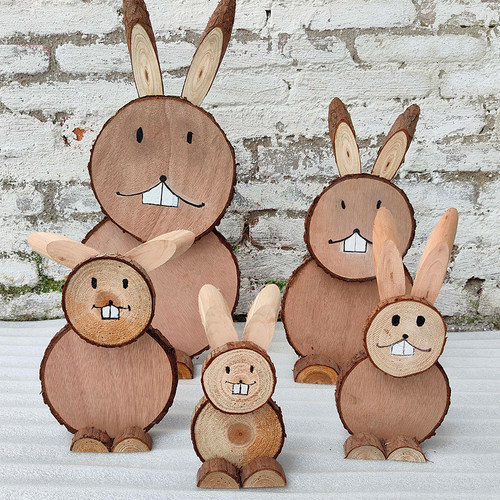 创意龙猫小木偶木头道具幼儿园打卡橱窗服装店展示原木装饰工艺品