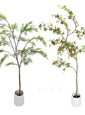 仿真海岛春花树高仿羽翼枫假绿植室内景观展厅门店橱窗网红装饰树